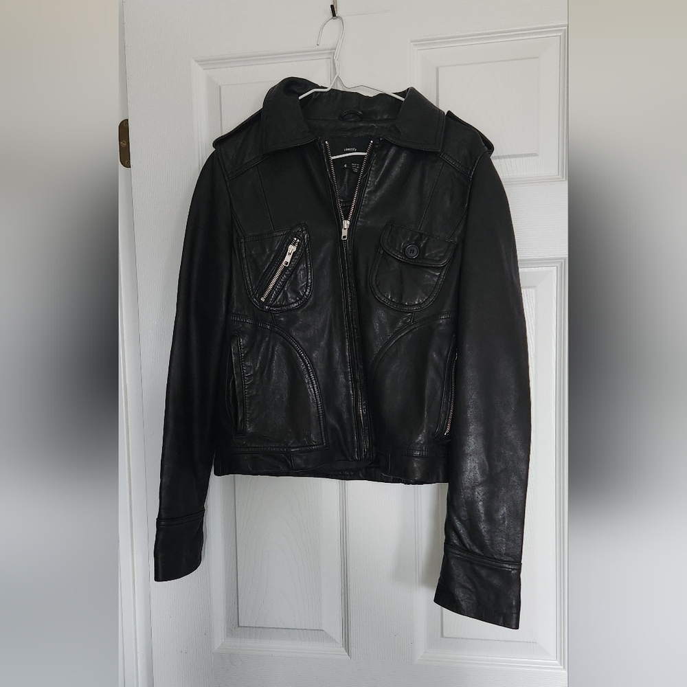 Identity leather jacket